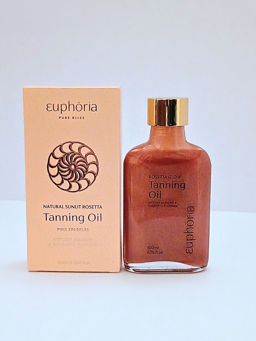 Euphoria Pure Bliss Tanning Oil Shimmer 100ml NEW Glow Body Oil
